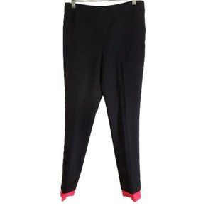 Cedric Charlier Couture Made in Italy Contrasting Cuff Ankle Pants Size 6